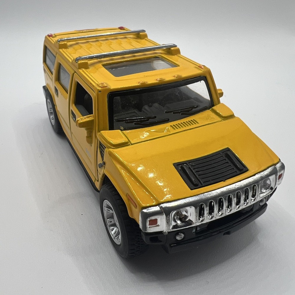 Kinsmart 2008 HUMMER H2 SUV Yellow Die Cast‎ Car Metal 1:40 5" Toy Vehicle